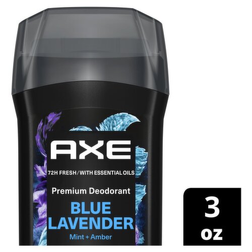 AXE Fine Fragrance Collection Deodorant Stick Blue Lavender with Mint + Amber Essential Oils 3 oz