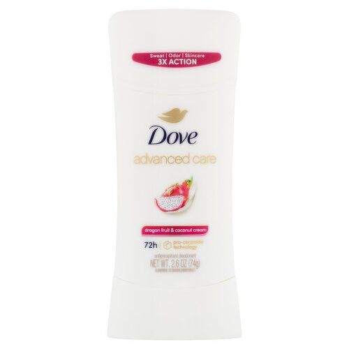 Dove Advanced Care Dragon Fruit & Coconut Cream Antiperspirant Deodorant, 2.6 oz