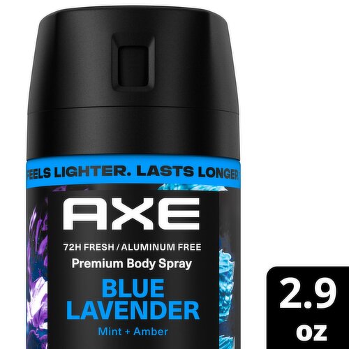Axe Fine Fragrance Collection Blue Lavender Mint + Amber Premium Body Spray, 2.9 oz