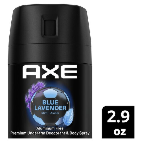 Axe Blue Lavender Mint + Amber Premium Underarm Deodorant & Body Spray, 2.9 oz