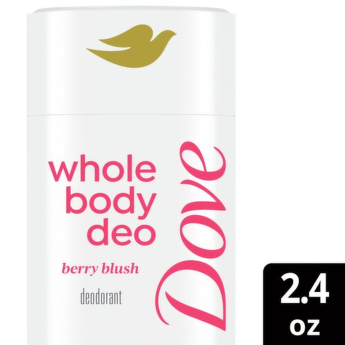 Dove Whole Body Deo Aluminum Free Anti-Chafe Berry Blush Deodorant, 2.4 oz