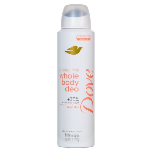 Dove Sensitive Whole Body Deo Peach Glow Deodorant Spray, 4 oz