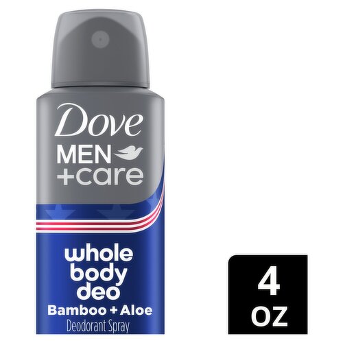 Dove Men+Care Whole Body Deo Bamboo + Aloe Alcohol Free Deodorant Spray, 4 oz