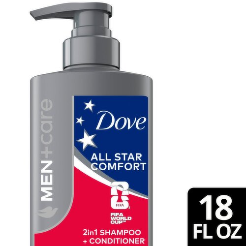 Dove Men+Care All Star Comfort 2 in 1 Shampoo + Conditioner, 18 fl oz