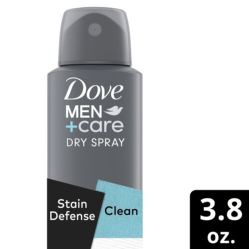 Dove Men+Care Stain Defense Clean Dry Spray Antiperspirant, 3.8 oz