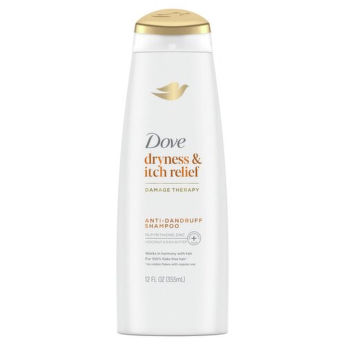 Dove Dryness & Itch Relief Anti-Dandruff Shampoo, 12 fl oz