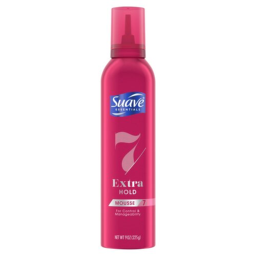 Suave Essentials Extra Hold 7 Mousse, 9 oz