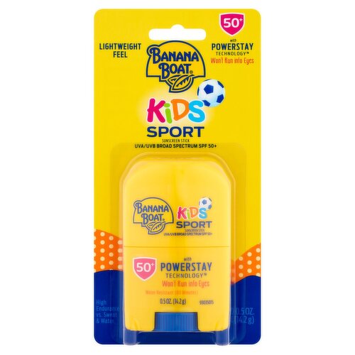 Banana Boat Kids Sport Broad Spectrum Sunscreen Stick, SPF 50+, 0.5 oz