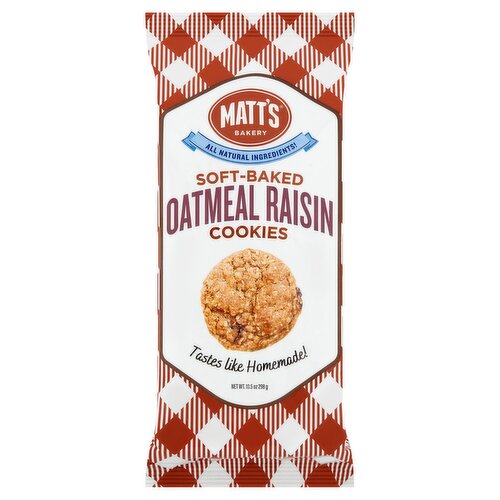 Matt's Bakery Soft-Baked Oatmeal Raisin Cookies, 10.5 oz