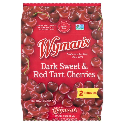 Wyman's Dark Sweet & Red Tart Cherries, 2 lbs