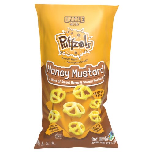 Unique Snacks Honey Mustard Puffzels, 4.8 oz