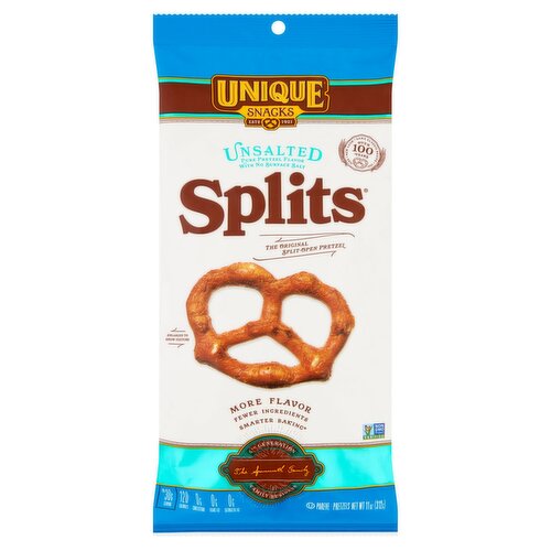 Unique Snacks Splits Unsalted Pretzels, 11 oz