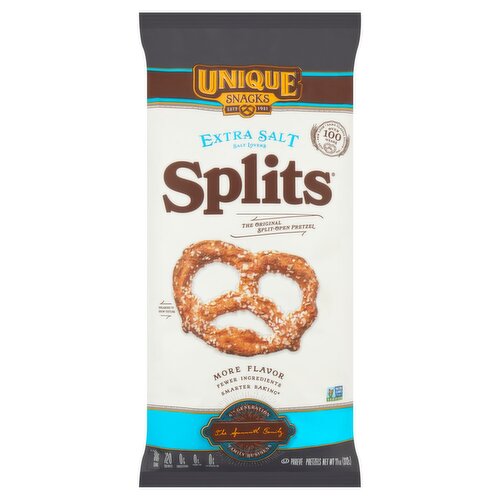 Unique Snacks Splits Extra Salt Pretzels, 11 oz