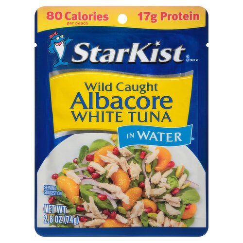 StarKist Wild Caught Albacore White Tuna in Water, 2.6 oz