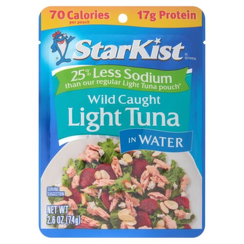 StarKist Wild Caught Light Tuna in Water, 2.6 oz