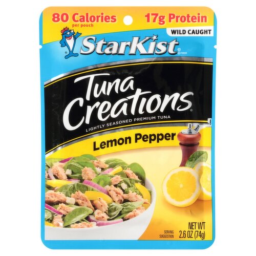 StarKist Tuna Creations Lemon Pepper Lightly Seasoned Premium Tuna, 2.6 oz