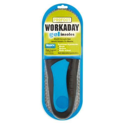 Profoot Workaday Men's Gel Insoles, Sizes 8-14