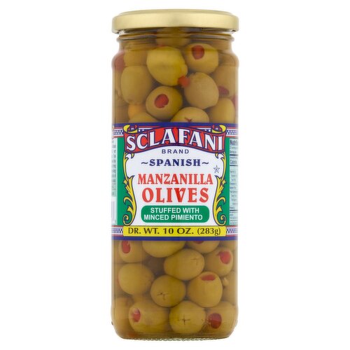 Sclafani Spanish Manzanilla Olives, 10 oz