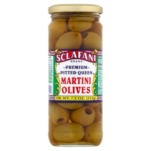 Sclafani Premium Pitted Queen Martini Olives, 7.5 oz