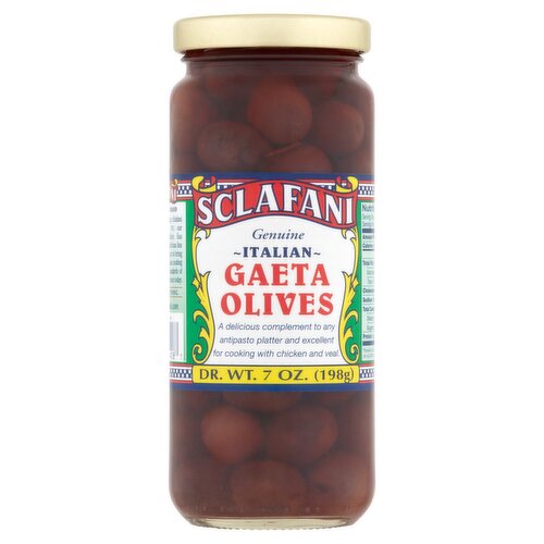 Sclafani Italian Gaeta Olives, 7 oz