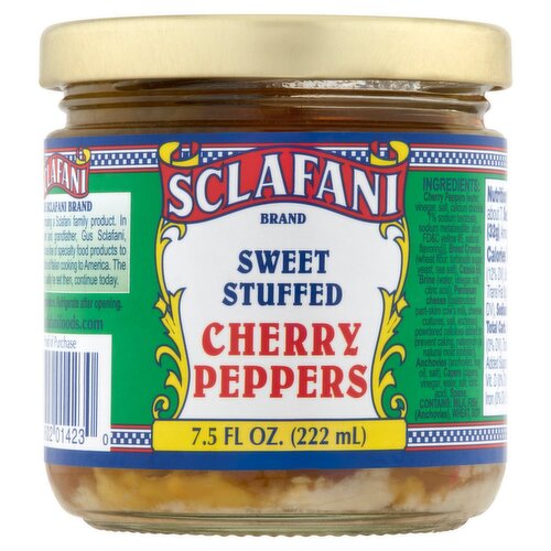 Sclafani Sweet Stuffed Cherry Peppers, 7.5 fl oz