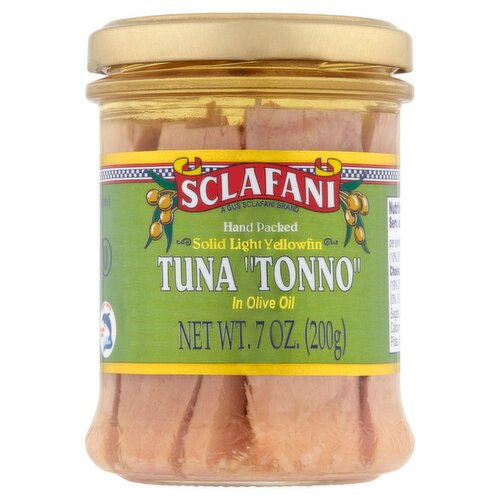 Sclafani Solid Light Yellowfin Tuna in Olive Oil, 7 oz