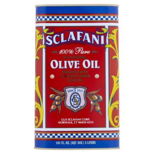 Sclafani 100% Pure All Natural Olive Oil, 101 fl oz