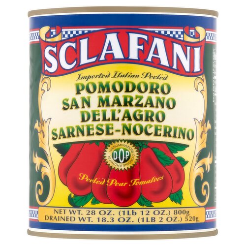 Sclafani Peeled Pear Tomatoes, 28 oz