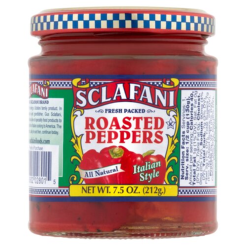 Sclafani Italian Style Roasted Peppers, 7.5 oz