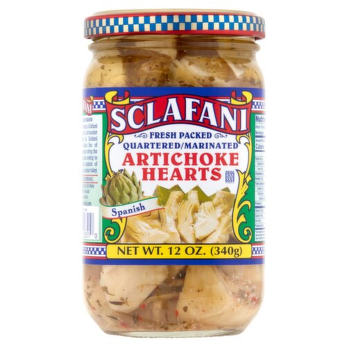 Sclafani Spanish Quartered/Marinated Artichoke Hearts, 12 oz