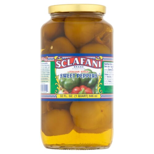 Sclafani Italian Style Sweet Peppers, 32 fl oz