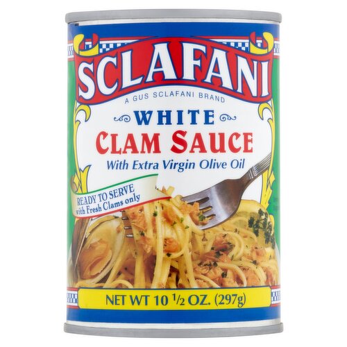 Sclafani White Clam Sauce with Extra Virgin Olive Oil, 10 1/2 oz