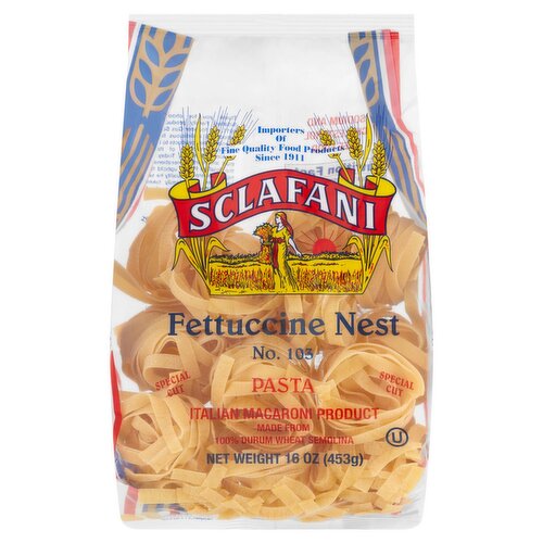 Sclafani Fettuccine Nest No. 103 Pasta, 16 oz