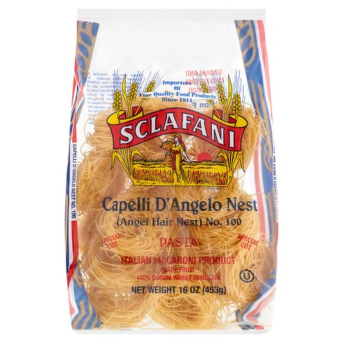 Sclafani (Angel Hair Nest) No. 100 Pasta, 16 oz