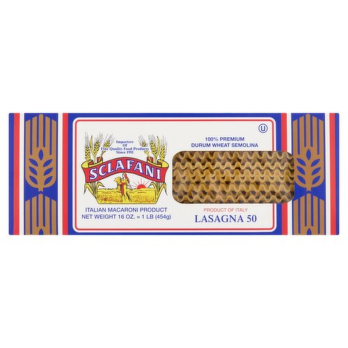 Sclafani Lasagna 50 Pasta, 16 oz