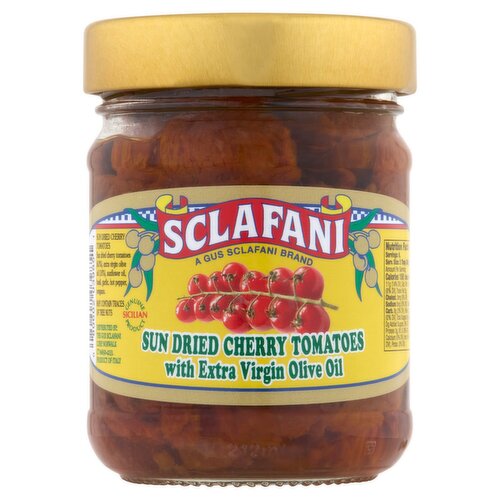Sclafani Sun Dried Cherry Tomatoes with Extra Virgin Olive Oil, 6.35 oz