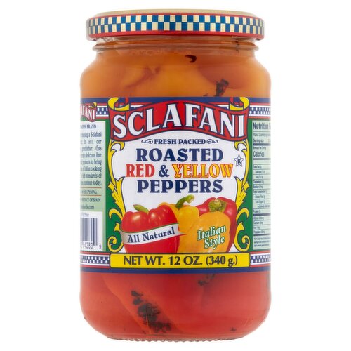 Sclafani Italian Style Roasted Red & Yellow Peppers, 12 oz