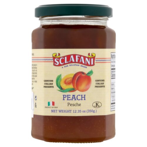 Sclafani Peach Preserve, 12.35 oz