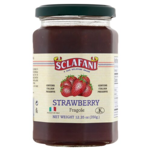Sclafani Strawberry Preserve, 12.35 oz