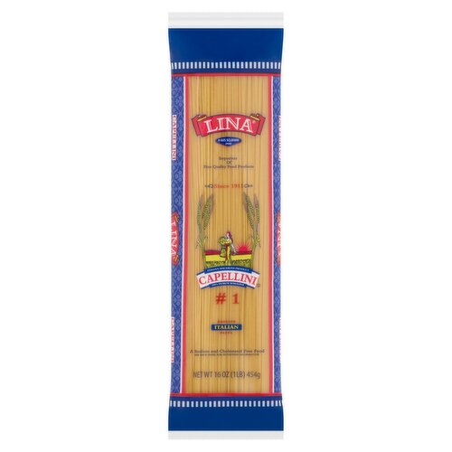 Lina #1 Capellini 100% Durum Semolina Pasta, 16 oz