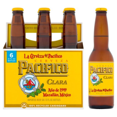 Pacifico Imported Beer, 12 fl oz, 6 count