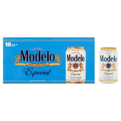 Modelo Especial Beer, 18 count, 12 fl oz