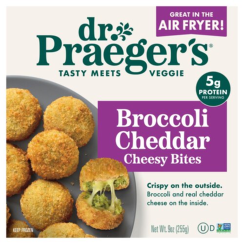 Dr. Praeger's Broccoli Cheddar Cheesy Bites, 9 oz