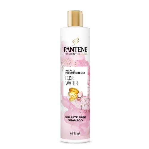 Pantene Nutrient Blends Miracle Moisture Boost Rose Water Sulfate Free Shampoo 9.6 FL OZ










