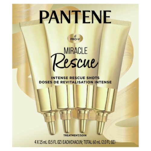 Pantene Pro-V Miracle Rescue Intense Rescue Shots Treatment, 0.5 fl oz, 4 count