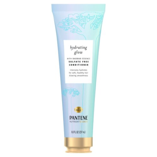 Pantene Pro-V Nutrient Blends Hydrating Glow with Baobab Essence Sulfate Free Conditioner, 8.0 fl oz