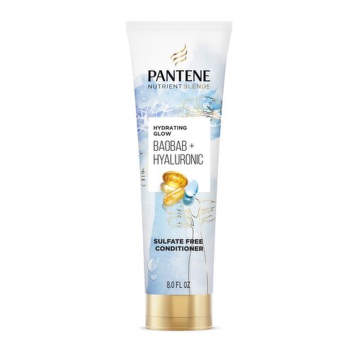 Pantene Nutrient Blends Hydrating Glow Baobab + Hyaluronic Sulfate Free Contidioner 8.0 FL OZ