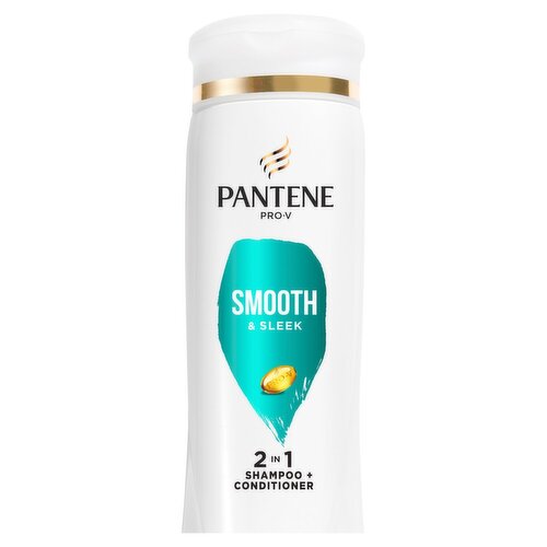 Pantene Pro-V Smooth & Sleek 2in1 Shampoo and Conditioner, 12.0oz