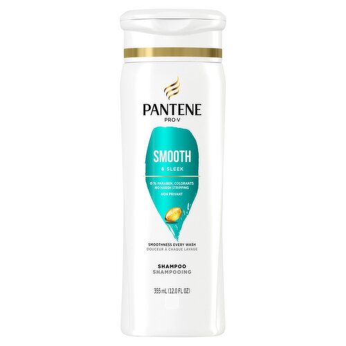 Pantene Pro-V Smooth & Sleek Shampoo, 12.0oz/355mL