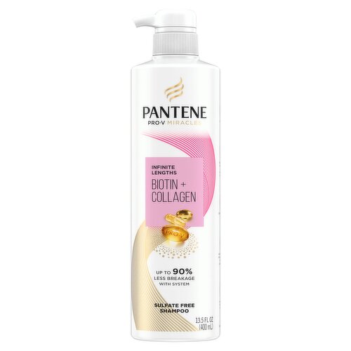 Pantene Pro-V Miracles Infinite Lengths Biotin + Collagen Sulfate-Free Shampoo 13.5 FL ounce